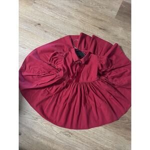 Vintage Handmade Full Circle Dress Red 2T